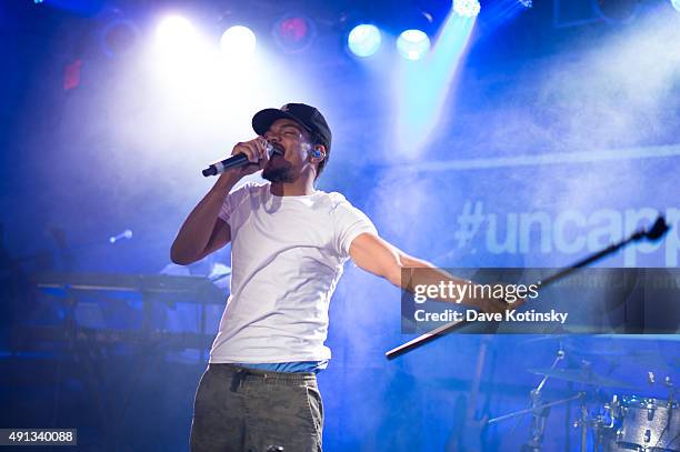Chance the Rapper performs at the vitaminwater And The Fader Unite To "HYDRATE THE HUSTLE" For Fifth Anniversary Of #uncapped Concert Series on...