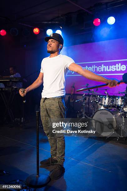 Chance the Rapper performs at the vitaminwater And The Fader Unite To "HYDRATE THE HUSTLE" For Fifth Anniversary Of #uncapped Concert Series on...