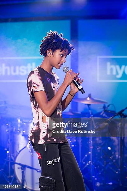 Willow Smith performs at the vitaminwater And The Fader Unite To "HYDRATE THE HUSTLE" For Fifth Anniversary Of #uncapped Concert Series on October 3,...