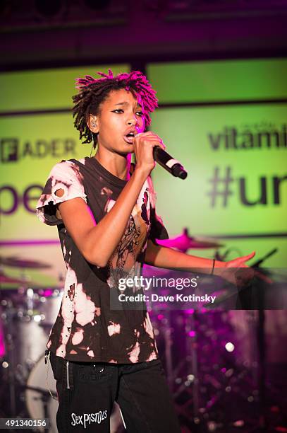 Willow Smith performs at the vitaminwater And The Fader Unite To "HYDRATE THE HUSTLE" For Fifth Anniversary Of #uncapped Concert Series on October 3,...