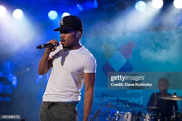 Chance the Rapper performs at the vitaminwater And The Fader Unite To "HYDRATE THE HUSTLE" For Fifth Anniversary Of #uncapped Concert Series on...