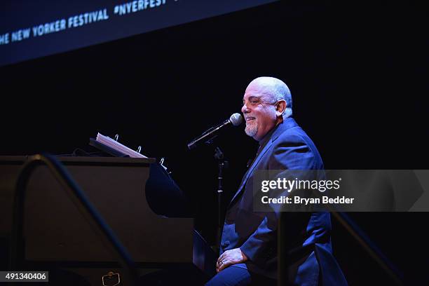 Musician Billy Joel speaks onstage at the New Yorker Festival 2015 - Billy Joel Talks With Nick Paumgarten at SIR Stage 37 on October 4, 2015 in New...
