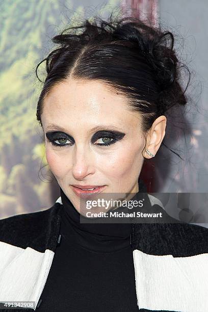 Designer Stacey Bendet attends the "Pan" New York premiere at Ziegfeld Theater on October 4, 2015 in New York City.