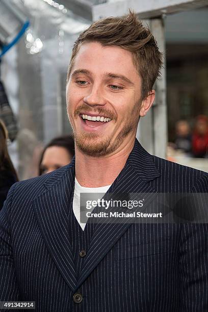 Actor Garrett Hedlund attends the "Pan" New York premiere at Ziegfeld Theater on October 4, 2015 in New York City.