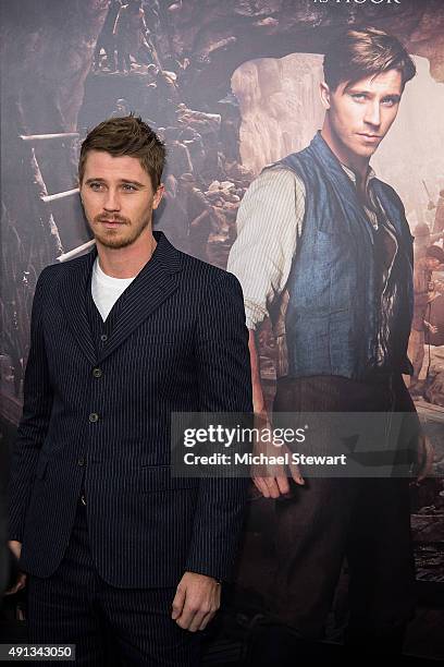 Actor Garrett Hedlund attends the "Pan" New York premiere at Ziegfeld Theater on October 4, 2015 in New York City.