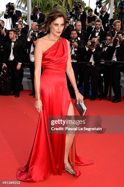 Ines de La Fressange attends the "How To Train Your Dragon 2" premiere during the 67th Annual Cannes Film Festival on May 16, 2014 in Cannes, France.