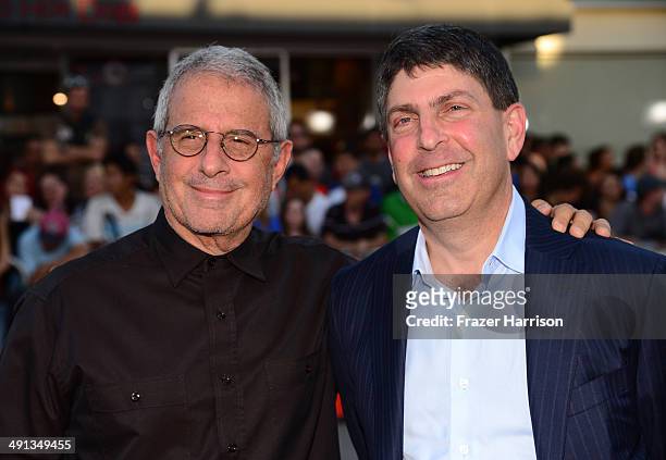 Universal Filmed Entertainment Group Chairman Jeff Shell and NBCUniversal Vice Chairman Ron Meyer attend the premiere of Universal Pictures and MRC's...