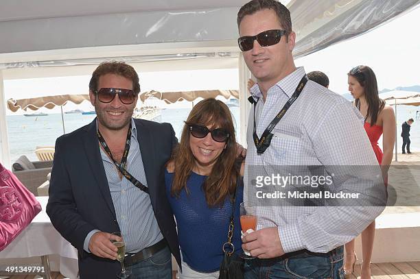Bryan Swerling, Robin Bronk and Volker Schmitz attend Deadline's Cocktails on the Croisette in partnership with AmericanExpress and Film Fraternity...