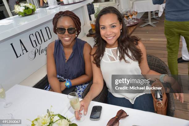 Mpho Lerato attends Deadline's Cocktails on the Croisette in partnership with AmericanExpress and Film Fraternity at La Gold Plage on May 16, 2014 in...