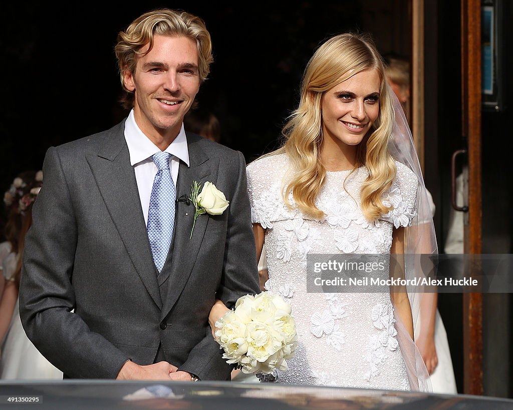 Celebrity Sightings At The Wedding Of Poppy Delevingne And James Cook In London - May 16, 2014