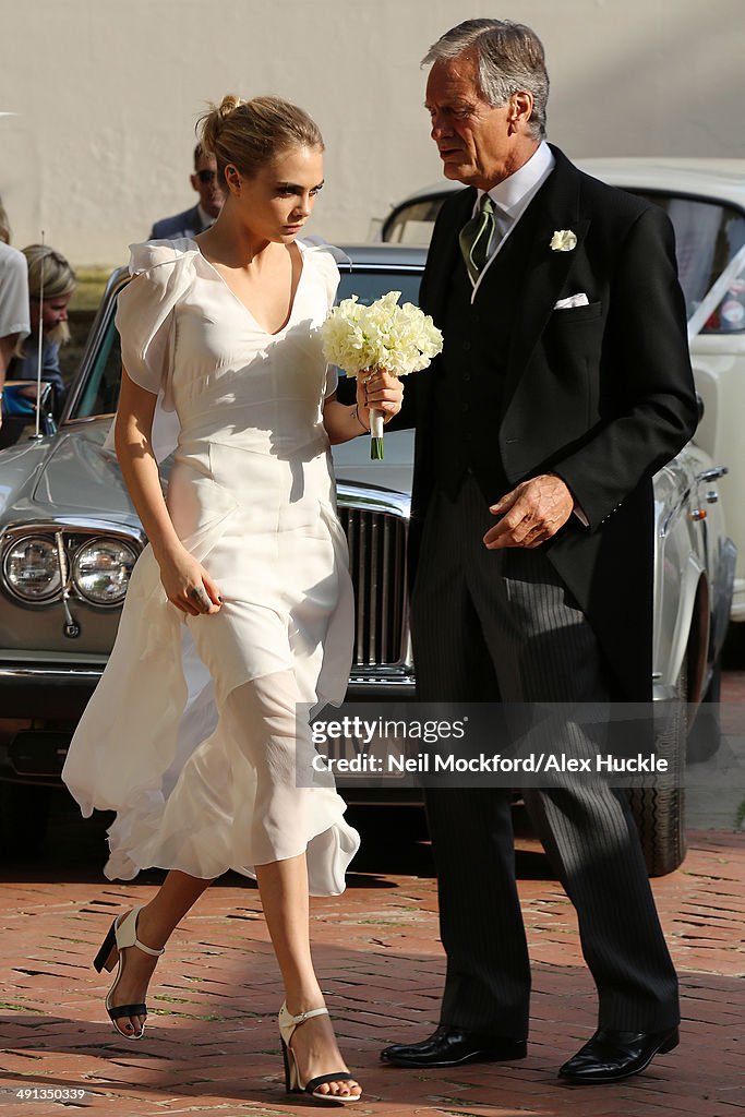 Celebrity Sightings At The Wedding Of Poppy Delevingne And James Cook In London - May 16, 2014
