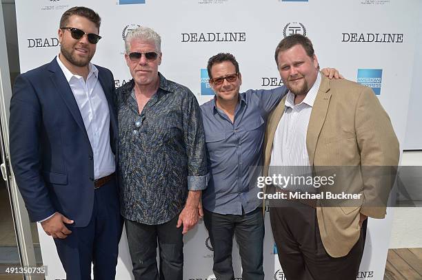 Ron Perlman and Erik Kritzer attend Deadline's Cocktails on the Croisette in partnership with AmericanExpress and Film Fraternity at La Gold Plage on...