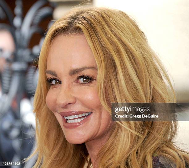 Personality Taylor Armstrong arrives at The Rape Foundation's Annual Brunch at Greenacres, The Private Estate of Ron Burkle on October 4, 2015 in...