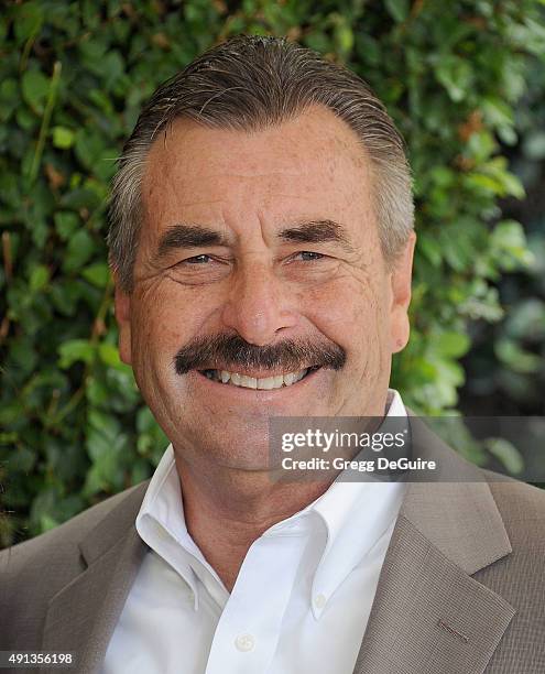 Chief of the Los Angeles Police Department Charlie Beck arrives at The Rape Foundation's Annual Brunch at Greenacres, The Private Estate of Ron...