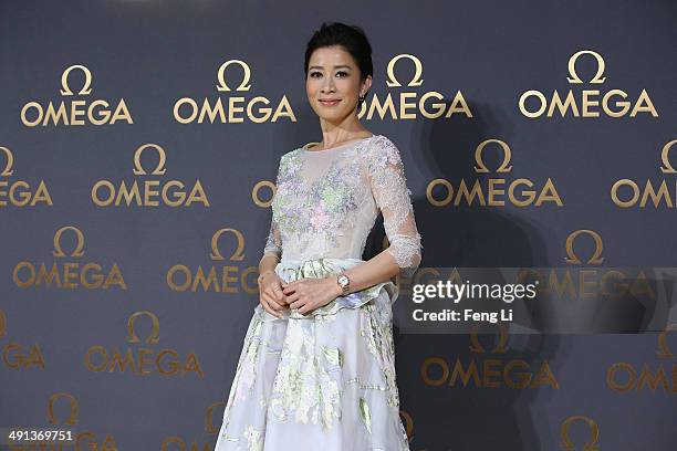 Hong Kong's actress Charmaine Sheh arrives for the red carpet of Omega Le Jardin Secret dinner party on May 16, 2014 in Shanghai, China.