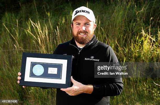 Shane Lowry of Ireland wins European Tour Shot of the Month Award for August 2015 during the second round of the 2015 Alfred Dunhill Links...
