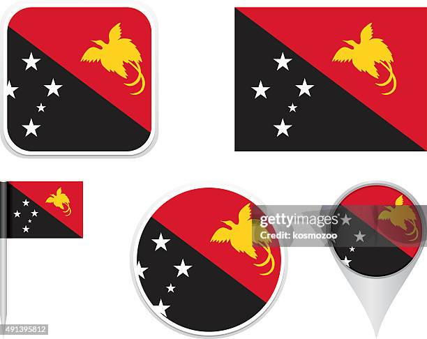 flag papua new guinea - 巴布亞新幾內亞 幅插畫檔、美工圖案、卡通及圖標