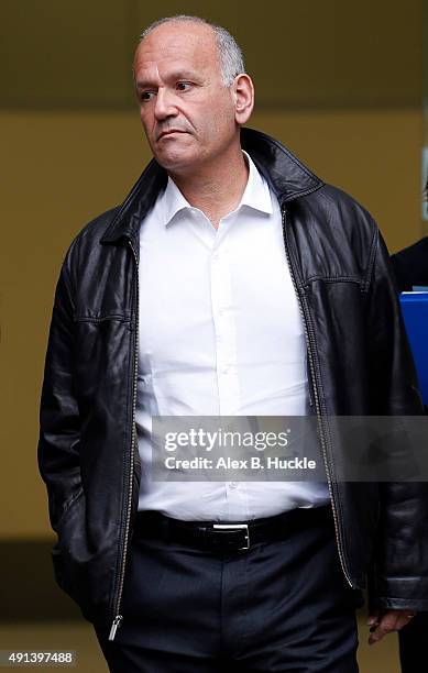 Doug Richard leaves Westminster Magistrates Court on October 5, 2015 in London, England. Richard is accused of three counts of sexual activity with a...