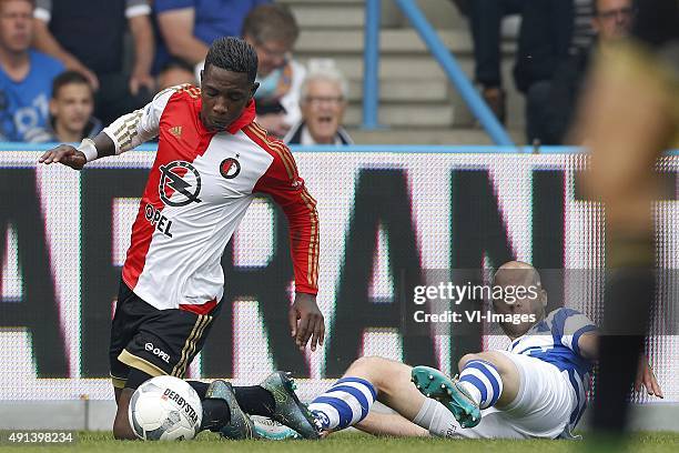 , Eljero Elia of Feyenoord, Nathaniel Will of De Graafschap during the Dutch Eredivisie match between De Graafschap and Feyenoord Rotterdam at the...