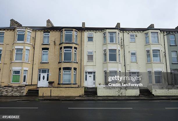 General view of flats on the seafront of Redcar ahead of a visit by the Labour Shadow Chancellor John McDonnell for a meeting with steelworkers and...
