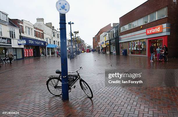 General view of Redcar high street ahead of a visit by the Labour Shadow Chancellor John McDonnell for a meeting with steelworkers and their...