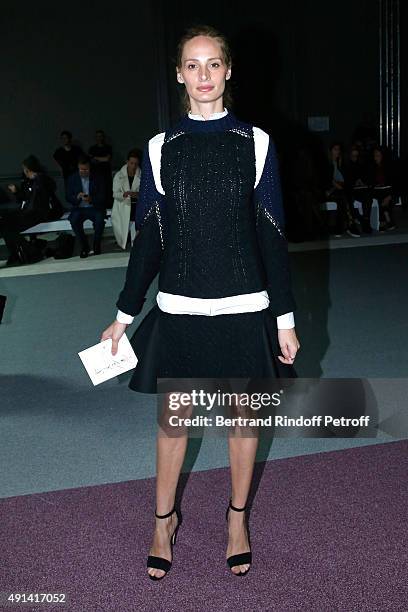 Lauren Santo Domingo attends the Giambattista Valli show as part of the Paris Fashion Week Womenswear Spring/Summer 2016. Held at Grand Palais on...