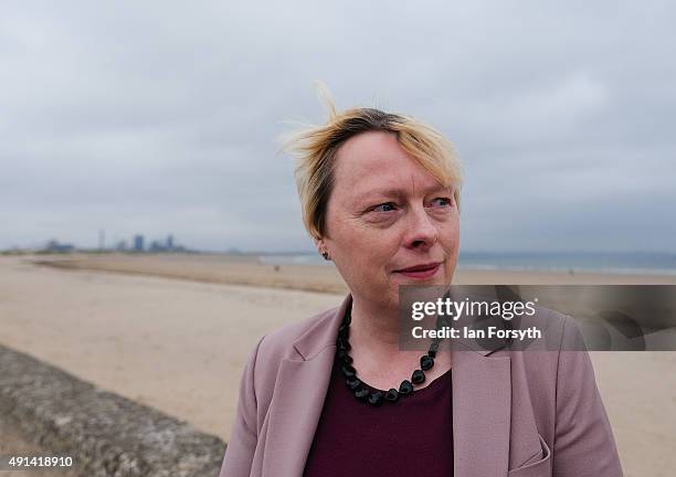 Labour Shadow Business Secretary Angela Eagle poses for pictures as she met with steelworkers and their families, trade union officials and local MPs...