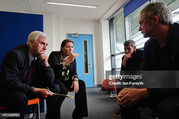 Shadow Chancellor John McDonnell and Labour MP for Redcar Anna Turley meet with steelworkers and their families, trade union officials and local MPs...