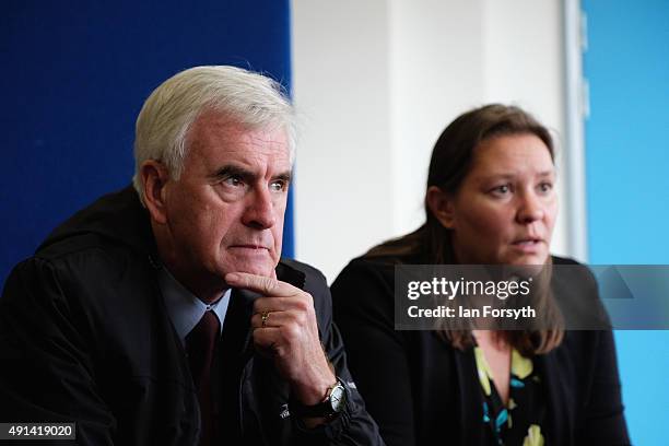 Shadow Chancellor John McDonnell and Labour MP for Redcar Anna Turley meet with steelworkers and their families, trade union officials and local MPs...