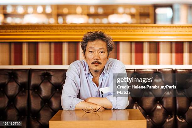 Film director Hong Sang Soo is photographed for Paris Match on August 23, 2015 in Seoul, South Korea.