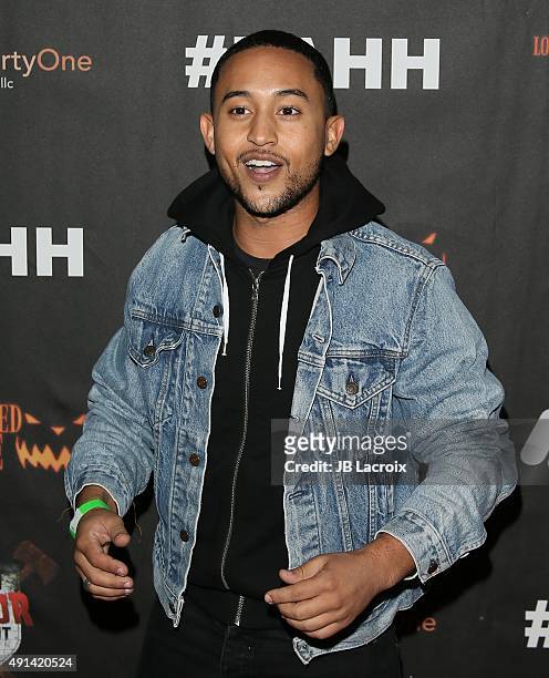 Tahj Mowry attends the Los Angeles Haunted Hayride Black Carpet Premiere Night in Griffith Park on October 4, 2015 in Los Angeles, California.