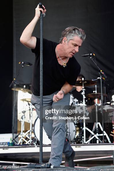 Singer Ed Roland Ed Roland of Collective Soul performs at Champions Park on October 4 ...