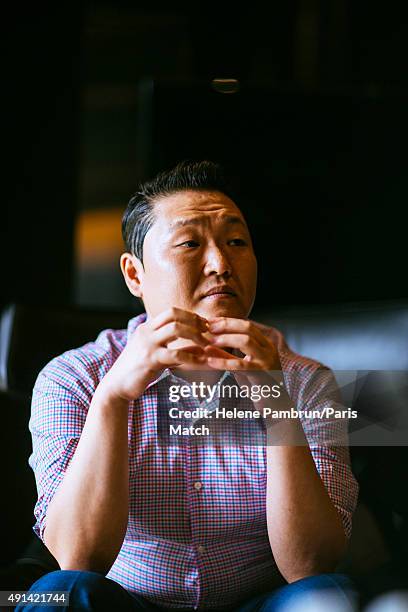 Singer Psy is photographed for Paris Match on August 24, 2015 in Seoul, South Korea.