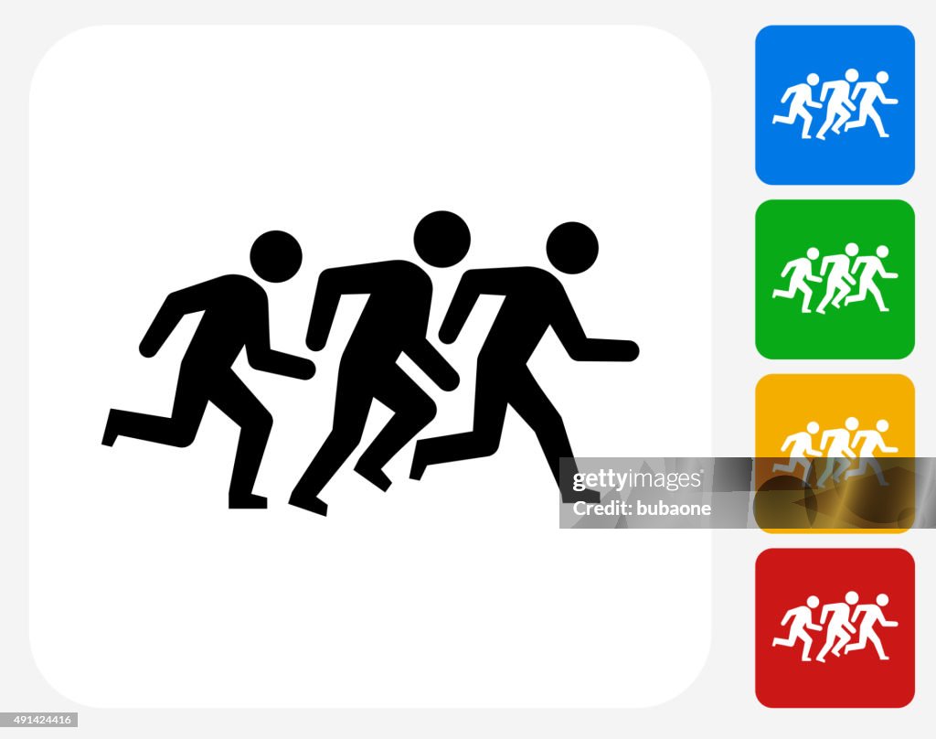 Running Icon Flat Graphic Design