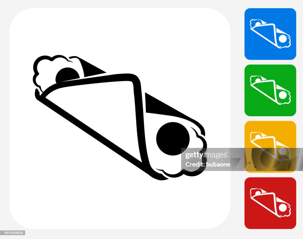 Cannoli Icon Flat Graphic Design