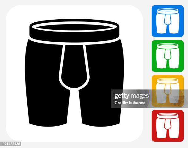 men trunks icon flat graphic design - boxer briefs stock illustrations