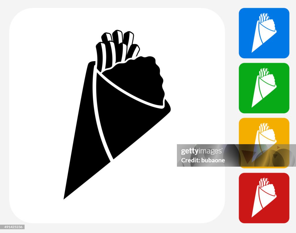 Temaki Sushi Icon Flat Graphic Design