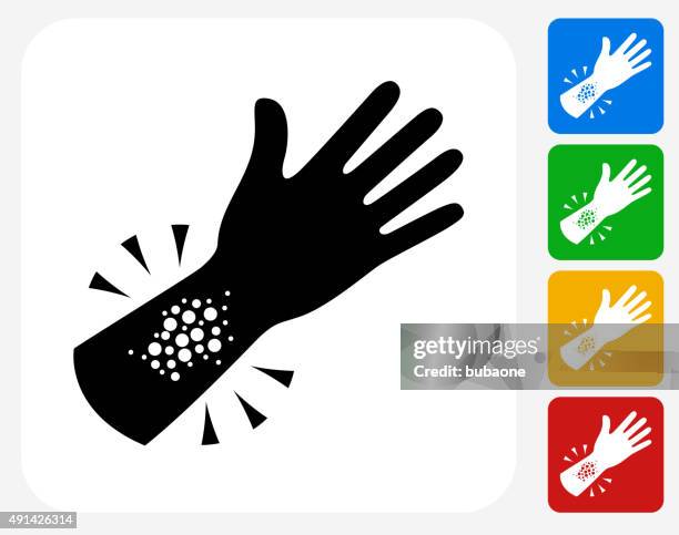 ilustraciones, imágenes clip art, dibujos animados e iconos de stock de alergia icono plano de reacción de diseño gráfico - medicamento para la alergia