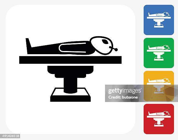 alien icon flat graphic design - green alien stock illustrations
