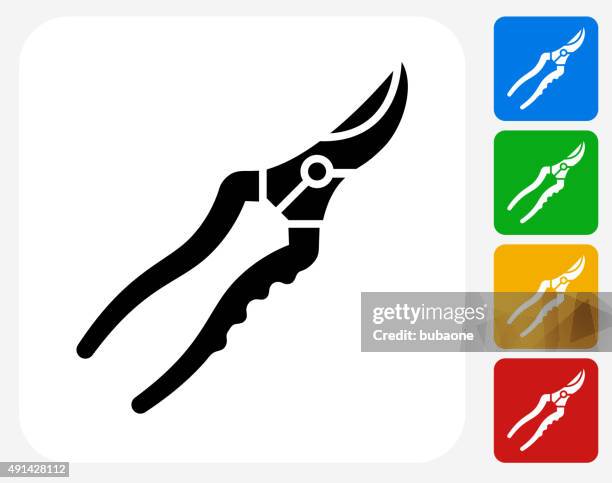 cutting tools icon flat graphic design - hardware store stock illustrations