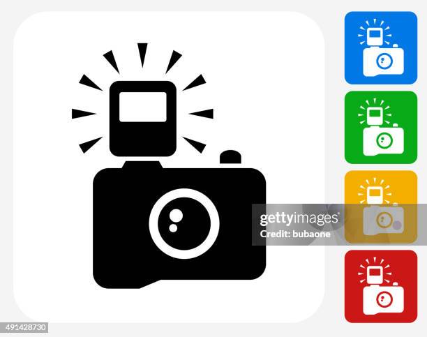 kamera-symbol flache grafik design - camera flash stock-grafiken, -clipart, -cartoons und -symbole