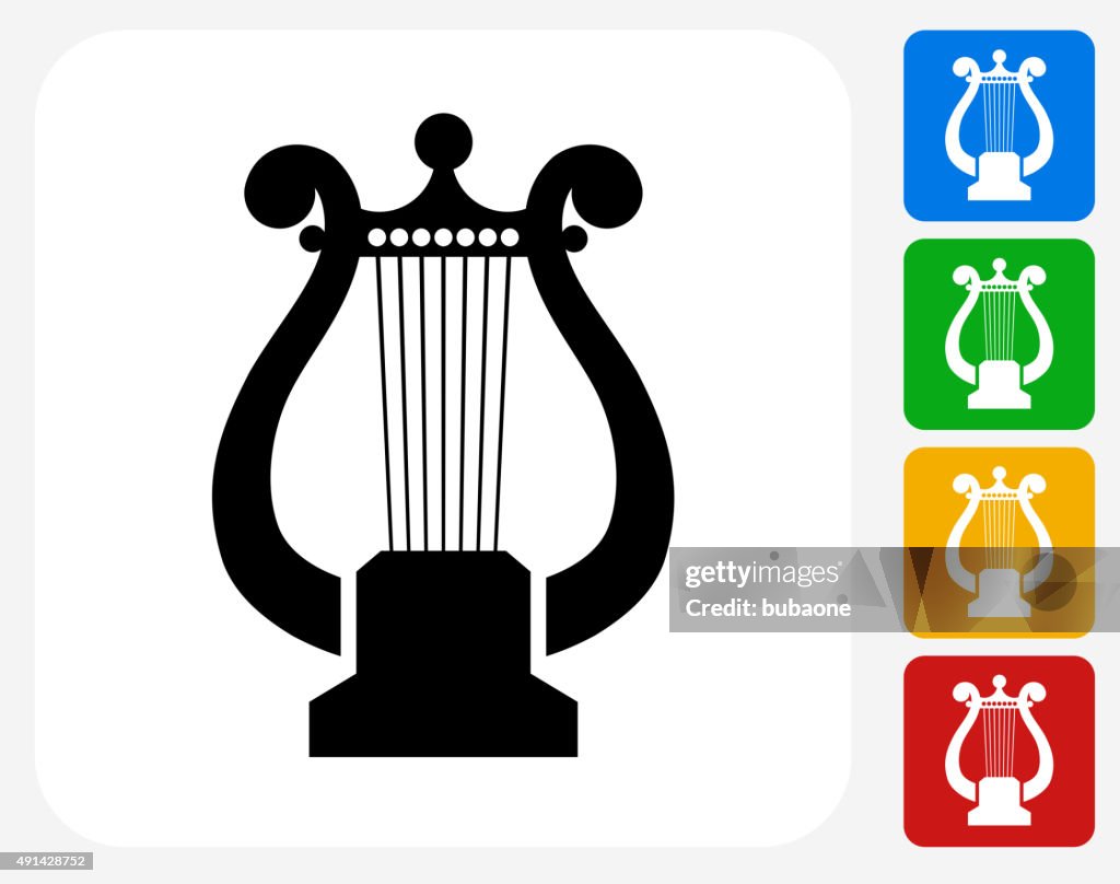 Icon Harfe Harfe Symbol Flache Grafik Design Stock-Illustration - Getty Images