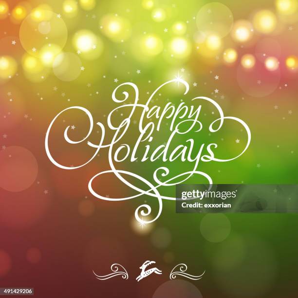 happy holidays starry background - fair animals vector stock illustrations