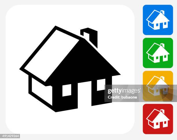 house icon flat graphic design - bunker icon stock illustrations