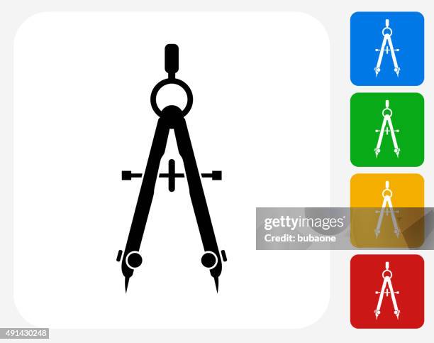 measurement tools icon flat graphic design - dividers stock illustrations