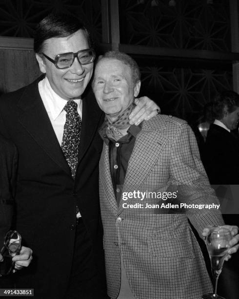 Film producer Ross Hunter with comedian, actor Red Buttons attend a showing of the television movie 'A Family Upside Down' at the Directors' Guild...