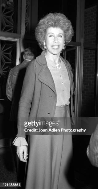Socialite Betsy Bloomingdale attends a showing of the television movie 'A Family Upside Down' at the Directors' Guild Theatre on March 28, 1979 in...