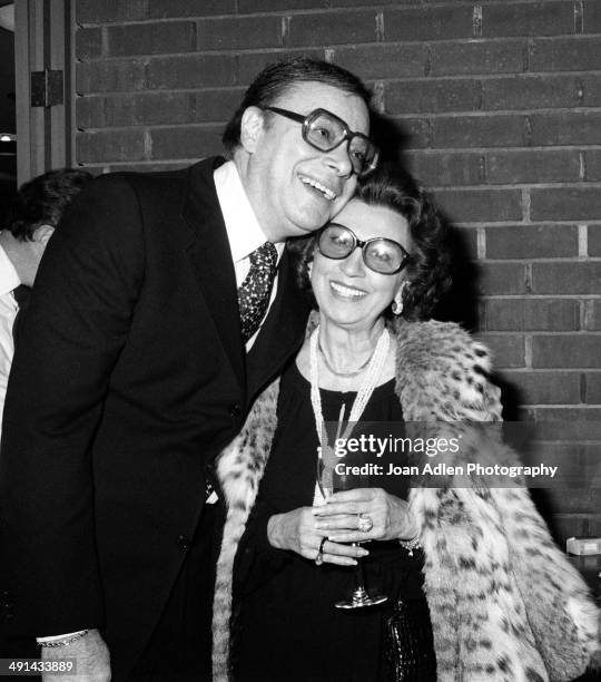 Film producer Ross Hunter and Nancy Sinatra Sr. Attend a showing of the television movie 'A Family Upside Down' which he co-produced, at the...