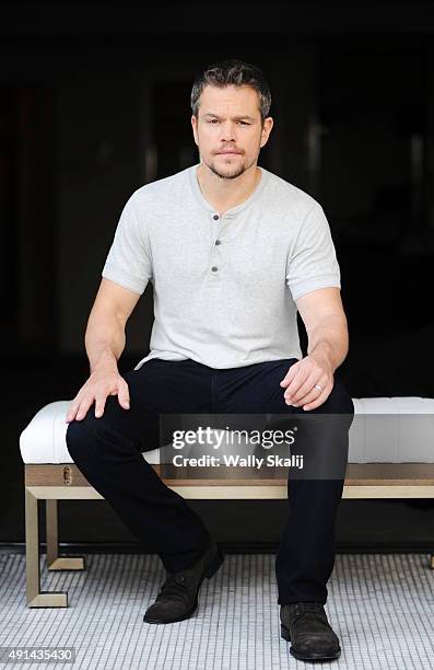 Actor Matt Damon, star of new film 'the Martian' is photographed for Los Angeles Times on August 26, 2015 in Los Angeles, California. PUBLISHED...