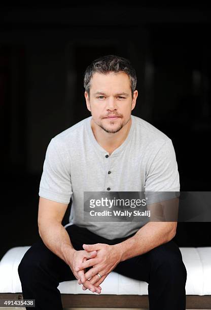 Actor Matt Damon, star of new film 'the Martian' is photographed for Los Angeles Times on August 26, 2015 in Los Angeles, California. PUBLISHED...
